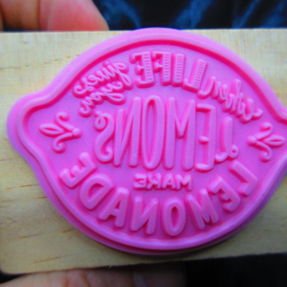 When Life Gives You Lemons Wood Mounted Stamp 2.25" X 3" - Picture 2 of 3